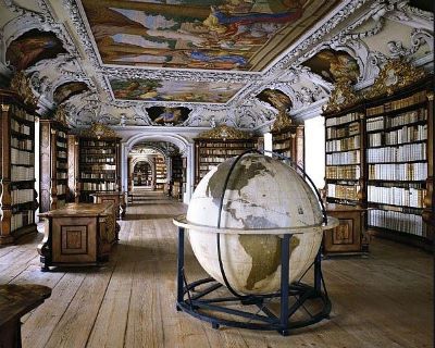 Biblioteca Kremsmünster Biblioteca Kremsmünster by Massimo Listri, baroque library with fresco and giant globe