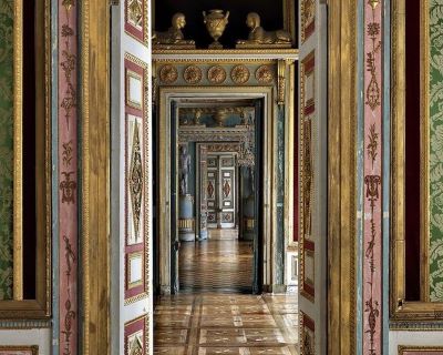 Ostankino palace Ostankino palace by Massimo Listri, baroque enfilade in gold pink greena and blue