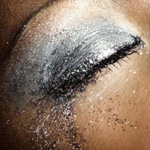 Eye by David Drebin, closeup of an eye with silver eyeshadow